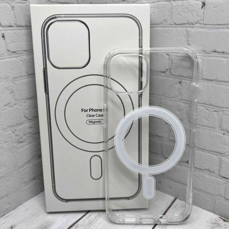 Чехол-крышка Deppa Gel MagSafe для iPhone 13 Pro Max, термополиуретан, прозрачный - фото №14