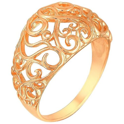 фото Эстет кольцо из серебра с позолотой л9к057993п, размер 17.5