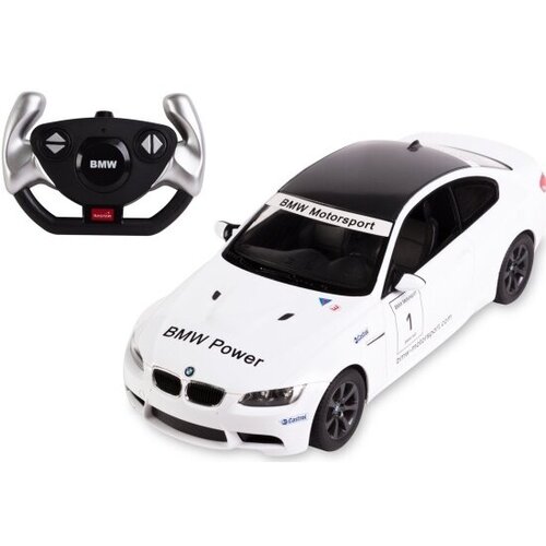 Машина на радиоуправлении Rastar 48000W BMW M3 1:14 спортивная версия, белый легковой автомобиль rastar bmw m3 спортивная версия 48000 1 14 33 см белый