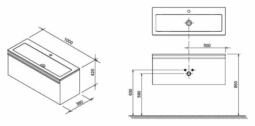Тумба под раковину Ravak Clear SD 100 см X000000760 - фото №14