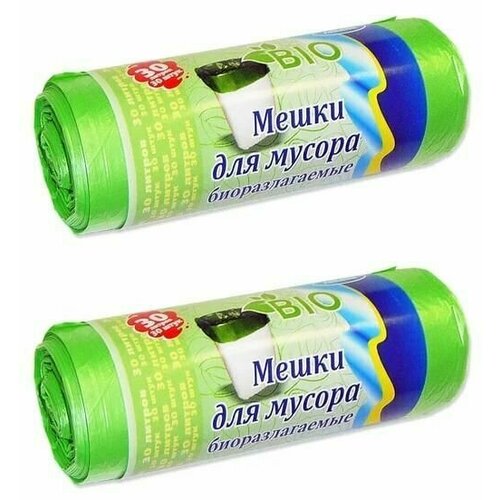 Мешки для мусора ANTELLA 30 л х 30 шт 6 мкм биоразлагаемые 2 упаковки 340₽