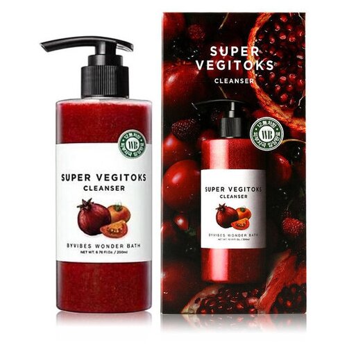 Пенка очищающая детокс для сияния кожи, 200 мл | Wonder Bath Super Vegitoks Cleanser Red