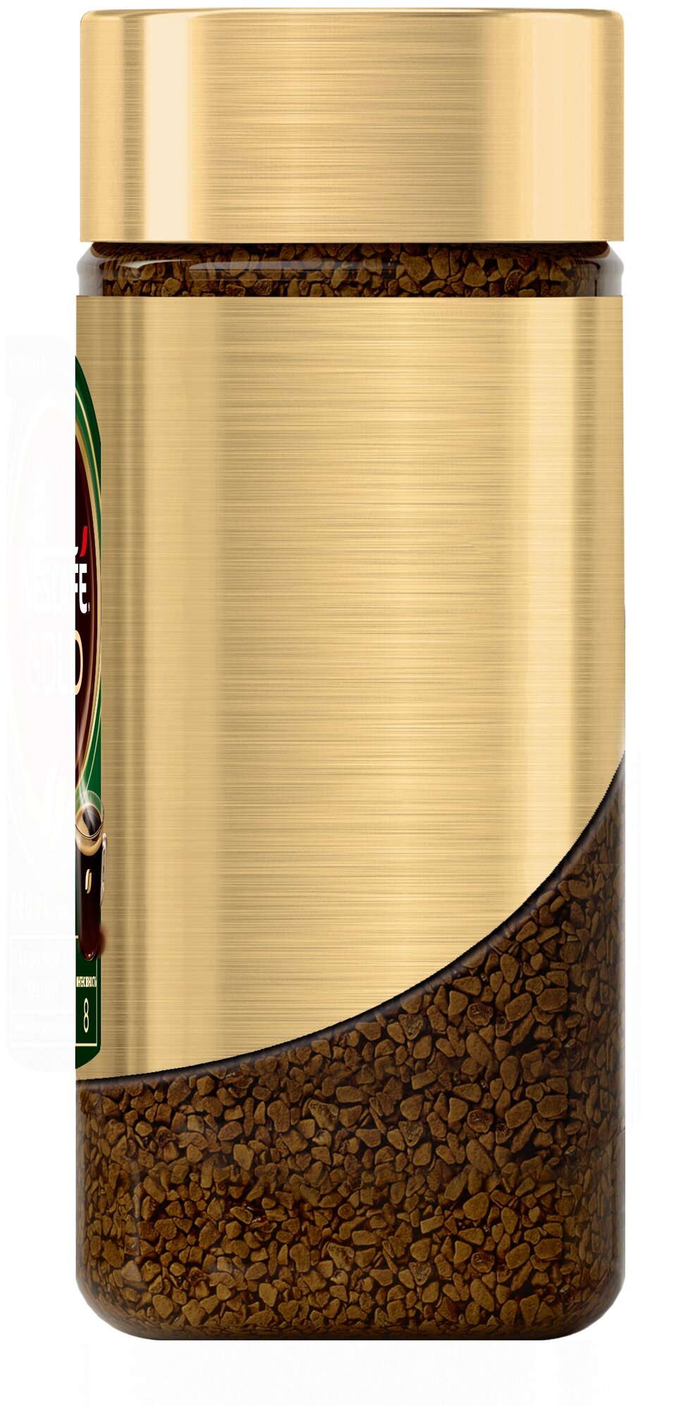 NESCAFE Gold Aroma.Натуральный растворимый сублимированный кофе с добавлением натурального жаренного молотого кофе, стеклянная банка 85гр - фотография № 6