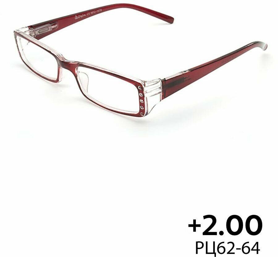 Очки для зрения +2.75 RFC 1578 (пластик) красный / очки для чтения +2.75