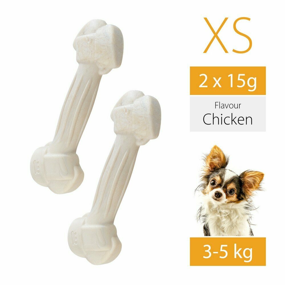 Ferplast игрушка-кость GoodBite XS вкус курицы, в индивидуальной упаковке (2х15 гр) - фото №3