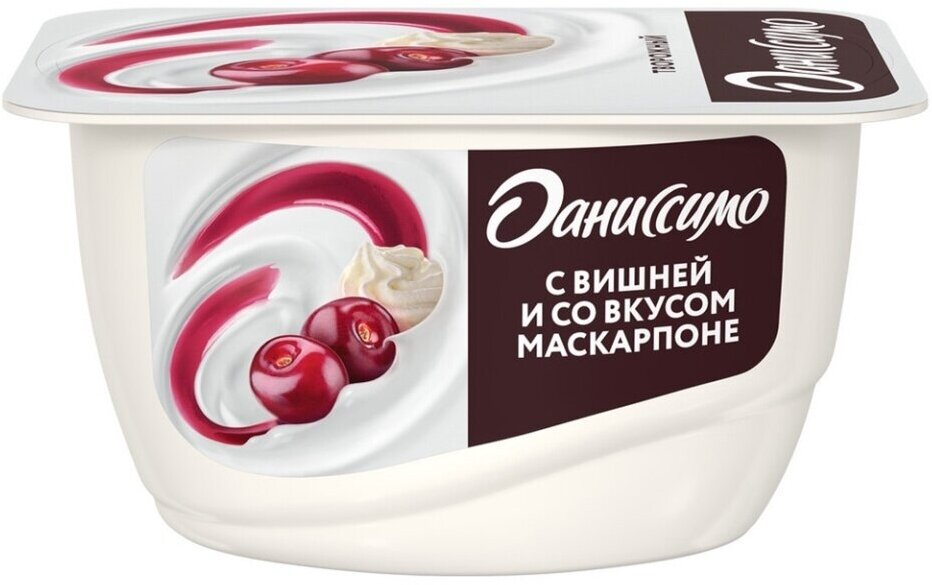 Десерт творожный Даниссимо с вишней и со вкусом маскарпоне 5.6%