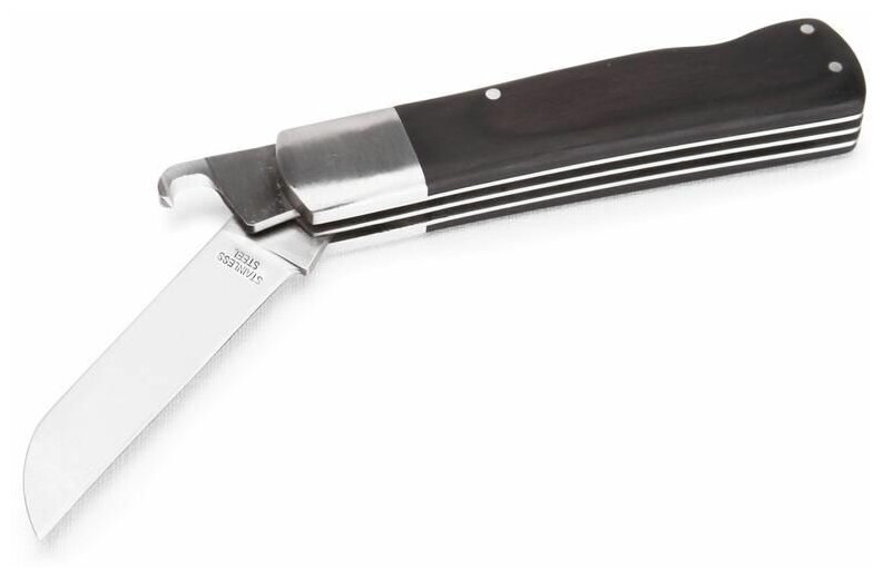 КВТ Нож НМ-09 (КВТ) Нож монтерский большой складной с лезвием для разделки оболочек кабеля КВТ модель НМ-09