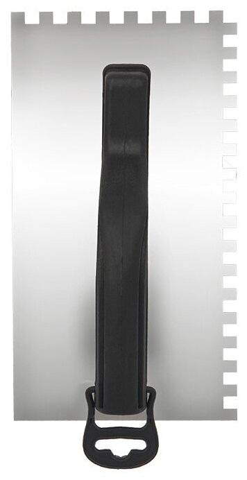 Гладилка нержавеющая 130х270 мм, зуб 10х10 мм, пластиковая ручка REXANT 89-0255 - фотография № 2