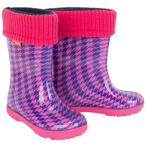 фото Резиновые сапоги demar размер 32/33, розовый/синий