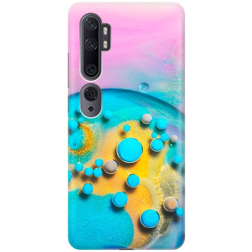 фото Ультратонкий силиконовый чехол-накладка для xiaomi mi note 10 / note 10 pro с принтом "цветные капли" gosso