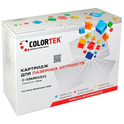 Тонер-картридж Colortek 106R01531, черный, для лазерного принтера, совместимый картридж лазерный cactus cs ph3550 106r01531 черный 11000стр для xerox phaser 3550