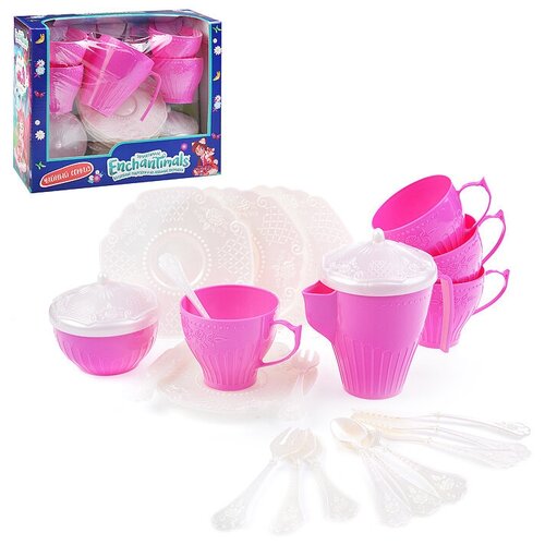 фото Подарочный набор нордпласт детской посудки энчантималс 24 предмета