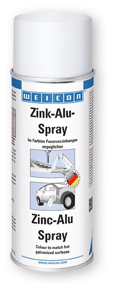 Защитное покрытие Weicon Zinc-Alu-Spray, цинк-алюминий-спрей (400 мл) {wcn11002400}