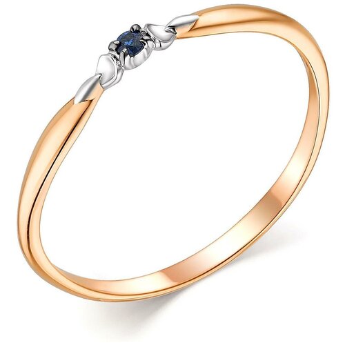 фото Алькор кольцо с 1 сапфиром из красного золота 13802-102, размер 16