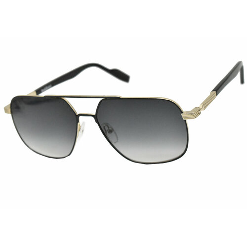 Солнцезащитные очки Baldinini, авиаторы, оправа: металл, с защитой от УФ, градиентные, для мужчин, черный