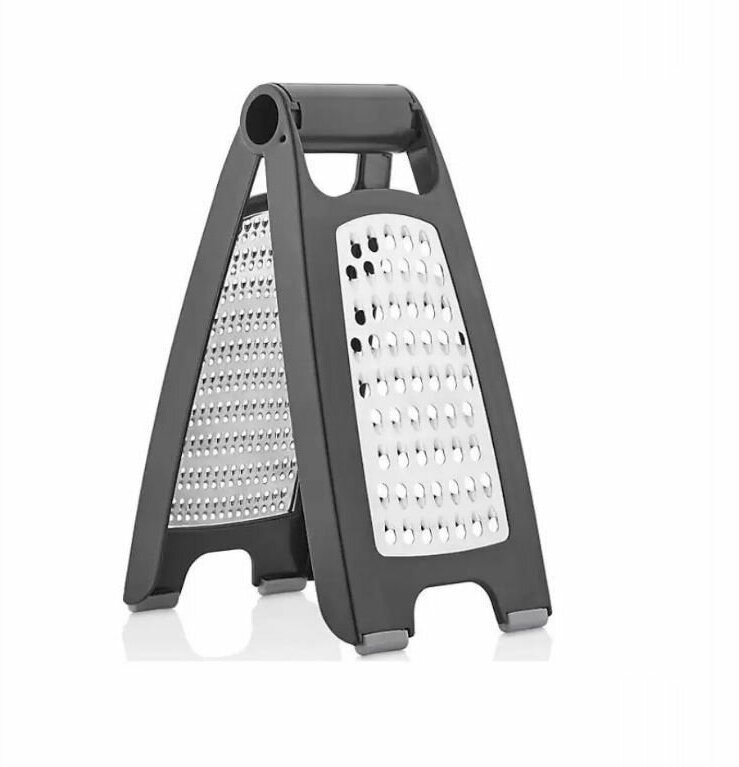 фото Терка металлическая комбинированная с пластиком 23,5х11,5см. Qluх L-00738 серая