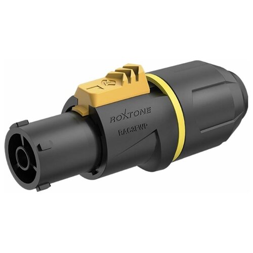 ROXTONE RAC3FWP yellow ring Разъем кабельный типа powercon, пыле и влаго защищенный(IP65), 3-х конта разъем powercon roxtone rac3fci blue black