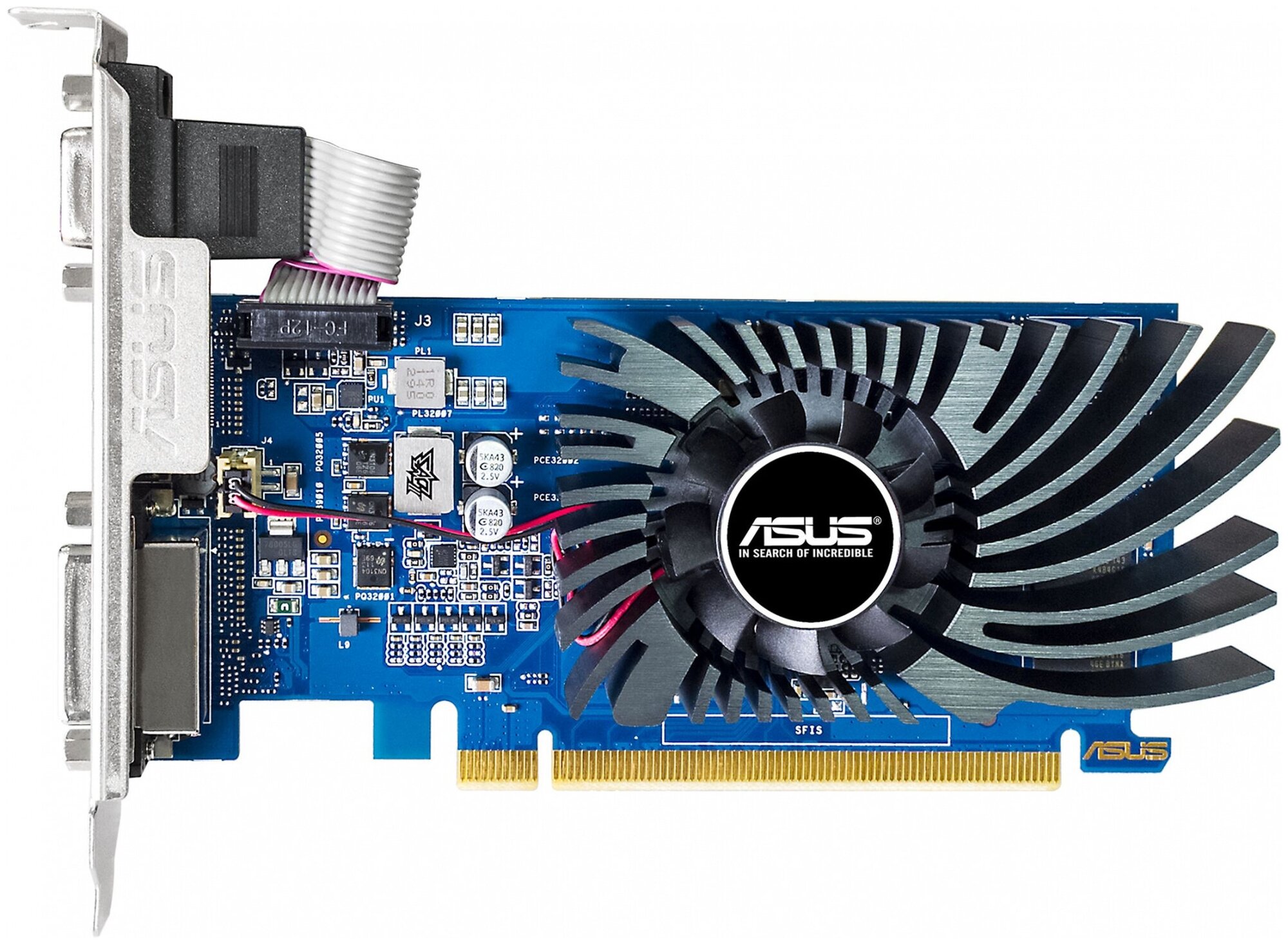 Видеокарта Asus PCI-E GT730-2GD3-BRK-EVO NVIDIA GeForce GT 730 2Gb 64bit DDR3 902/1800 DVIx1 HDMIx1 CRTx1 HDCP Ret