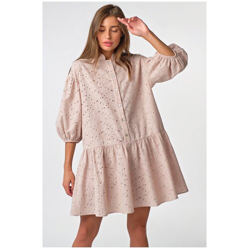 фото Платье fly. размер 46, бежевый