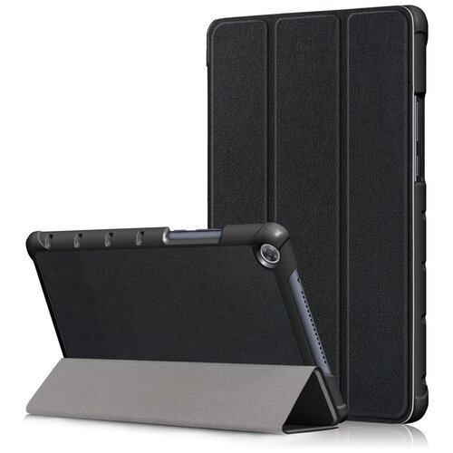 фото Чехол-обложка mypads для huawei mediapad m5 lite il sottile тонкий умный кожаный на пластиковой основе с трансформацией в подставку черный