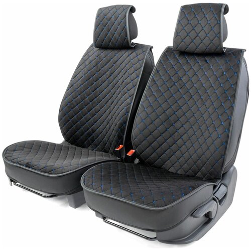 Каркасные накидки на передние сиденья CarPerfomance, CUS-2012 BK/BL, черный, синий, 2 шт