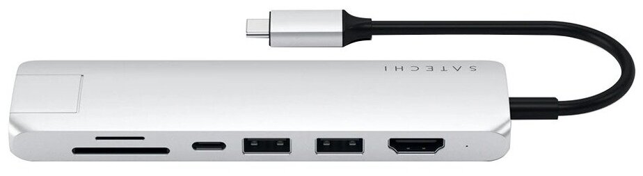 Адаптер для ноутбука Satechi USB-C Slim Multi-Port Adapter Silver (ST-UCSMA3S)