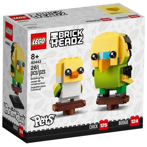 Конструктор LEGO BrickHeadz 40443 Волнистый попугайчик Budgie, 261 дет. конструктор lego конструктор lego brickheadz 40422 франкенштейн 108 дет