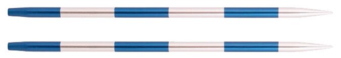 42145 Knit Pro Спицы съемные для вязания SmartStix 4мм для длины тросика 20см, алюминий, серебристый/сапфир