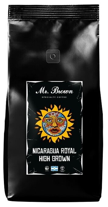 Mr.Brown Specialty Coffee «Nicaragua Royal High Grown» кофе в зернах 1кг. (степень обжарки : средняя)