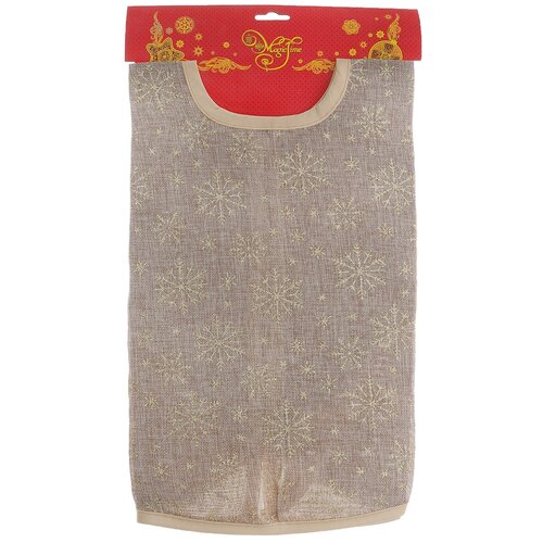 фото Новогоднее украшение "юбка. золотые снежинки", 90см, из полиэстера для декорирования ели феникс презент