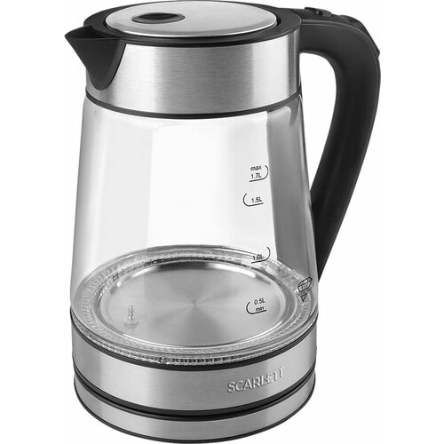 Чайник электрический Scarlett SC-EK27G55 2200Вт черный и серебристый 401800₽