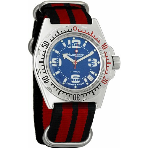 Наручные часы Восток Амфибия, красный наручные часы восток амфибия механические с автоподзаводом амфибия 110902 black черный