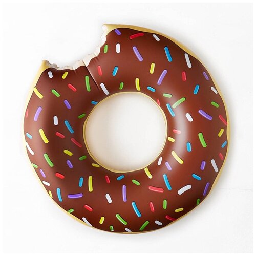 надувной круг для для плавания пончик 120см шоколадный Надувной круг для плавания Шоколадный пончик, диаметр 90 см