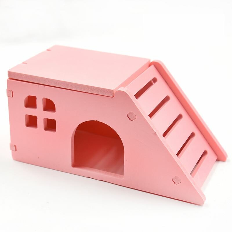 Домик-лестница для грызунов, Bentfores (15 х 7 х 7 см, розовый, 34178)