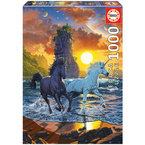 puzzle закат на пляже кейбл бич австралия 1000 деталей Пазл 1000 деталей Единороги на пляже