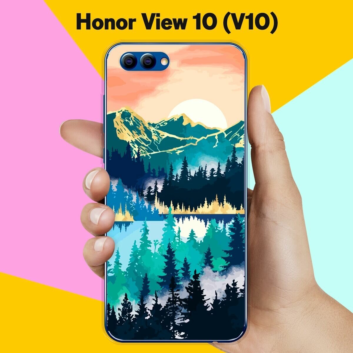 Силиконовый чехол на Honor View 10 (V10) Пейзаж 11 / для Хонор Вьюв 10 В10