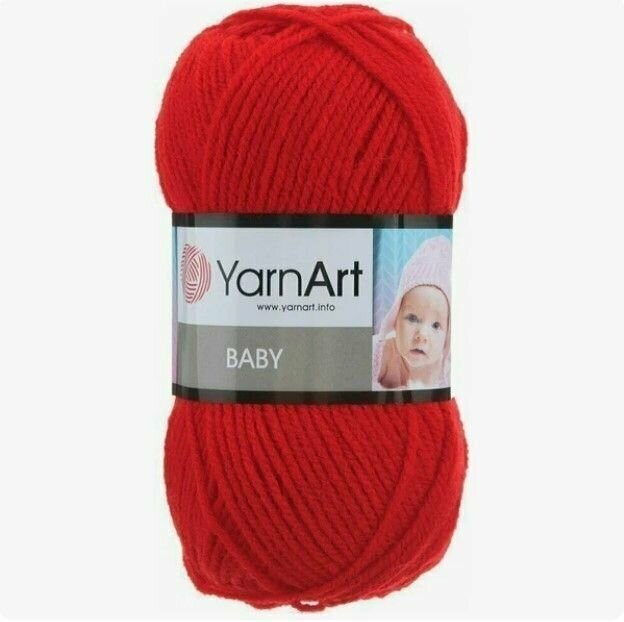 Пряжа для вязания YARNART BABY 50 гр/150 м 100% акрил 156 алый