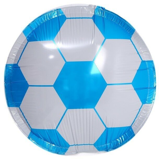 Шар воздушный Страна Карнавалия Парящий "Футбольный мяч", 45 см, цвет синий