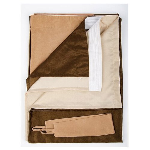 фото Комплект штор sola к313-1, карамель, 180*260 см - 2 шт