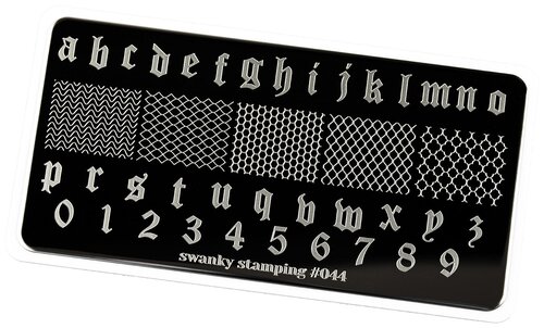Swanky Stamping пластина 044 12 х 6 см серебристый