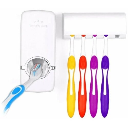 Дозатор для зубной пасты механический, держатель (футляр) для зубных щеток / Toothpaste Dispenser JX-200