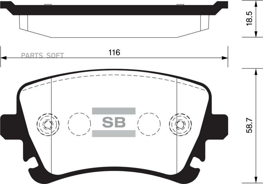 SANGSIN BRAKE SP2112R Коодки тормозные дисковые