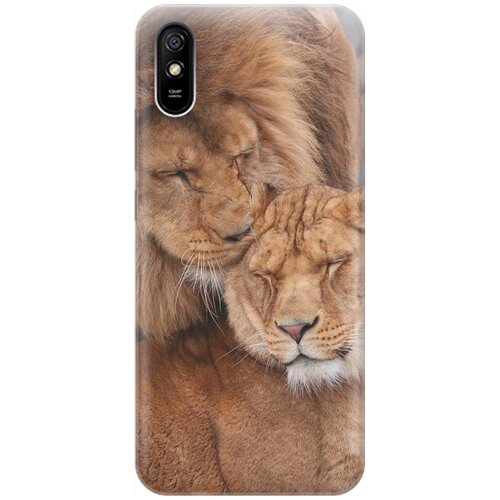 фото Ультратонкий силиконовый чехол-накладка для xiaomi redmi 9a с принтом "милые львы" gosso