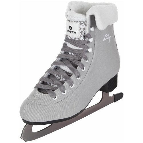 фото Коньки ледовые женские nordway lily grey adult ice skates, цвет: серый. a20endih030-2a. размер 40,5