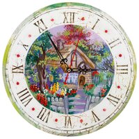 PANNA Набор для вышивания Живая картина. Часы с домиком 25.5 х 25.5 см (ЖК-2107)