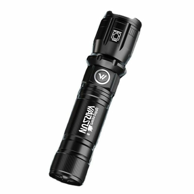 фото Фонарь ручной светодиодный с ZOOM фокусировкой, с белым светом, LED, 18650, тактический ручной аккумуляторный, металлический корпус