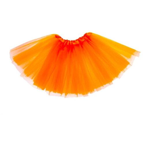 фото Карнавальная юбка 3-х слойная 4-6 лет, цвет оранжевый 1089309 сима-ленд