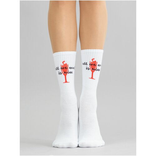 фото Носки giulia ws4 text strong 013 размер 39-40, bianco (белый)