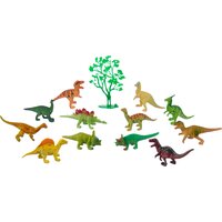Игрушка пластизоль "Динозавры + дерево", 12шт в пакете