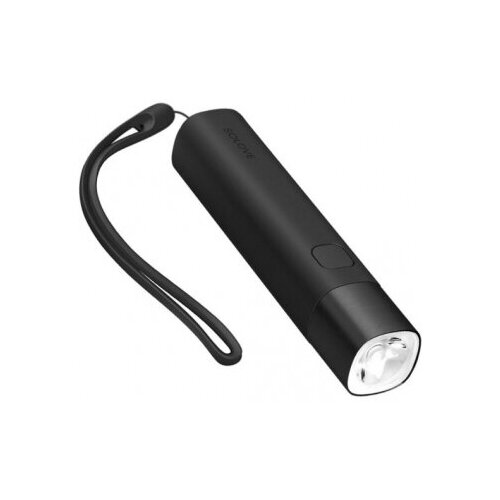 фото Портативный фонарик xiaomi solove portable flashlight power bank 3000 mah usb-c (черный)